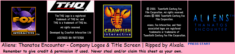 Aliens: Thanatos Encounter - Company Logos & Title Screen