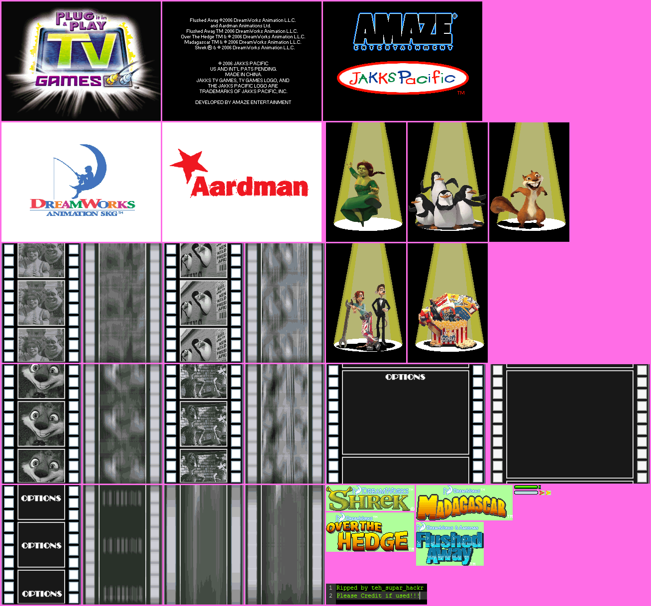 DreamWorks Movie Night (Prototype) - Menu Elements