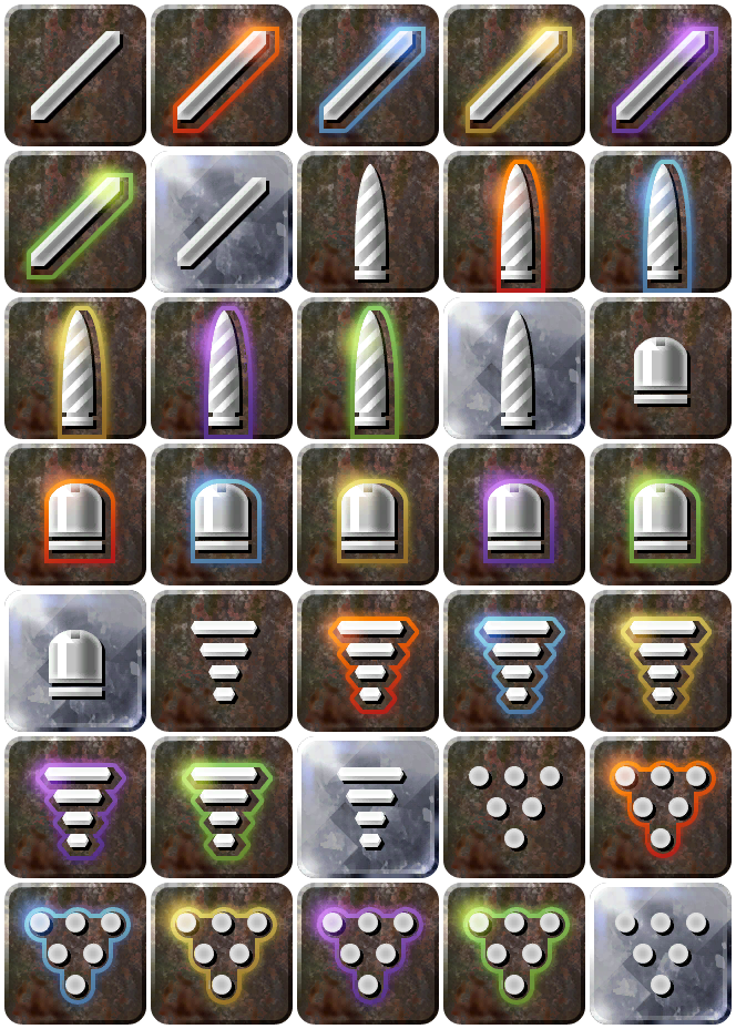 God Eater Resurrection - Bullet Icons