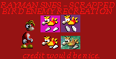 Rayman Customs - Scrapped Bird Enemy (SNES-Style)