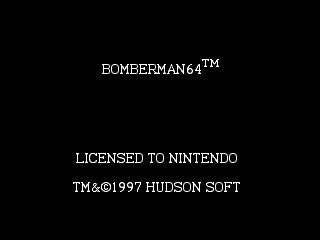 Bomberman 64 - Copyright Screen