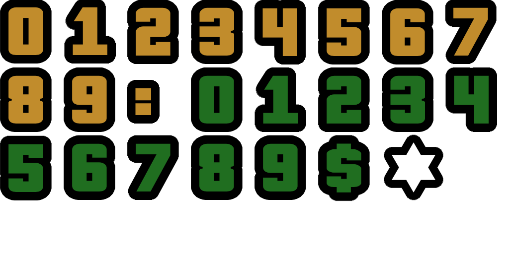 Money Text & Wanted Star