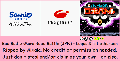 Bad Badtz-Maru Robo Battle (JPN) - Logos & Title Screen