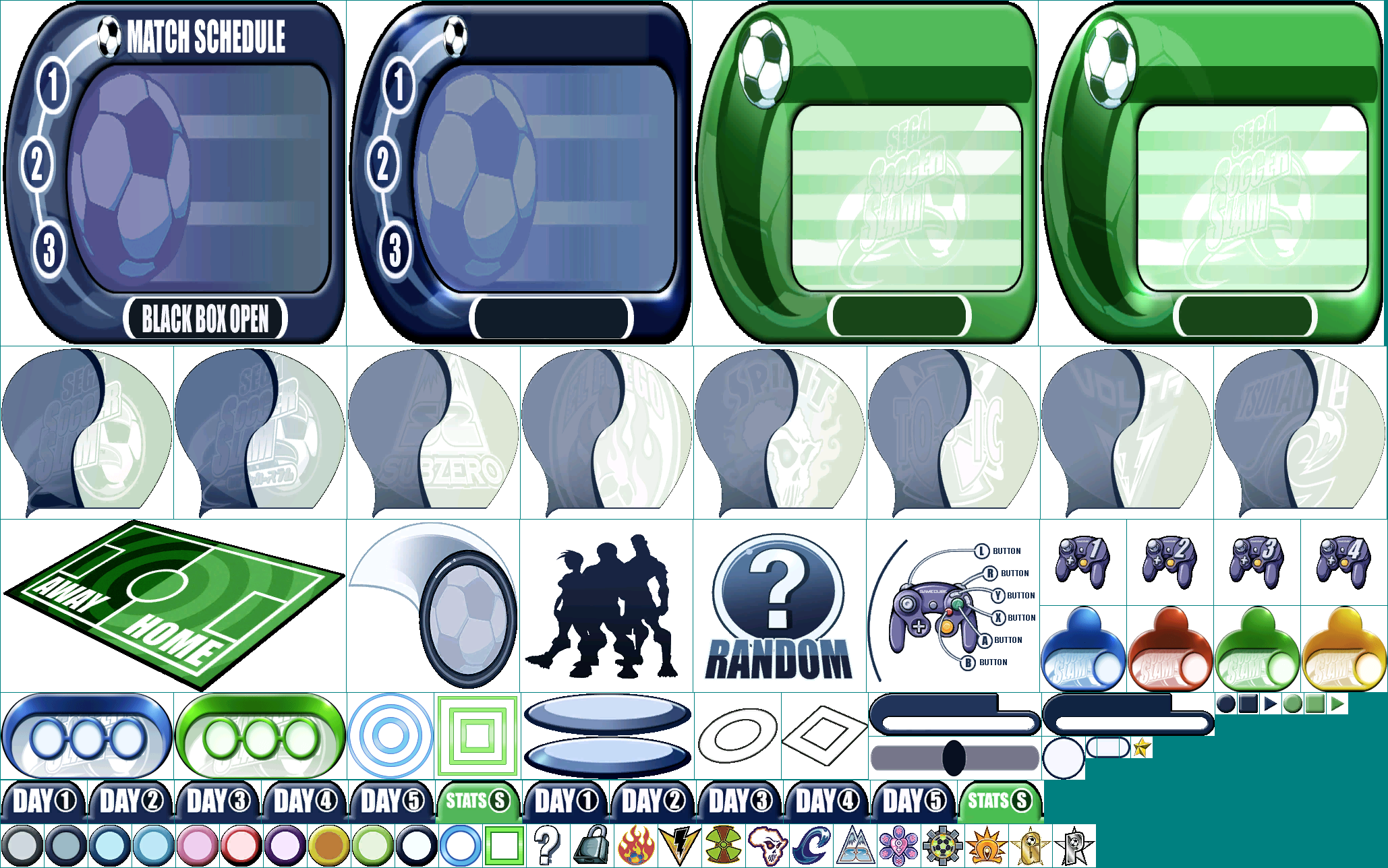 Sega Soccer Slam - Menus