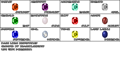 Nage Libre: Seijaku no Suishin	 (JPN) - Birthstones