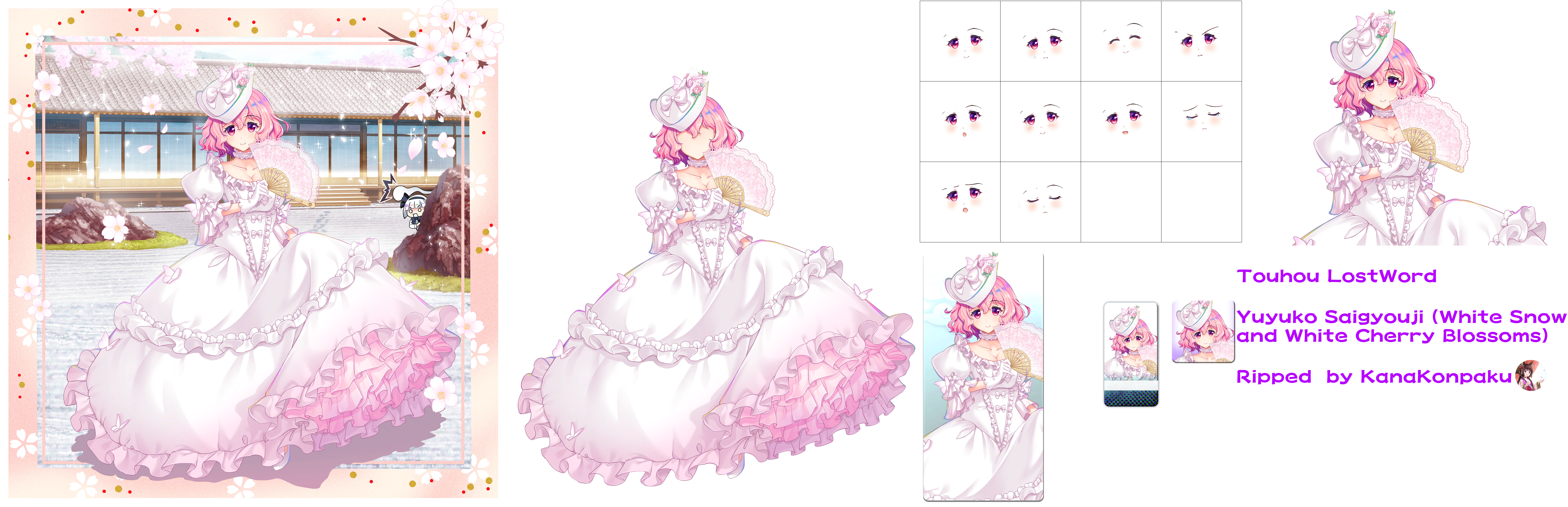 Touhou LostWord - Yuyuko Saigyouji (White Snow and White Cherry Blossoms)