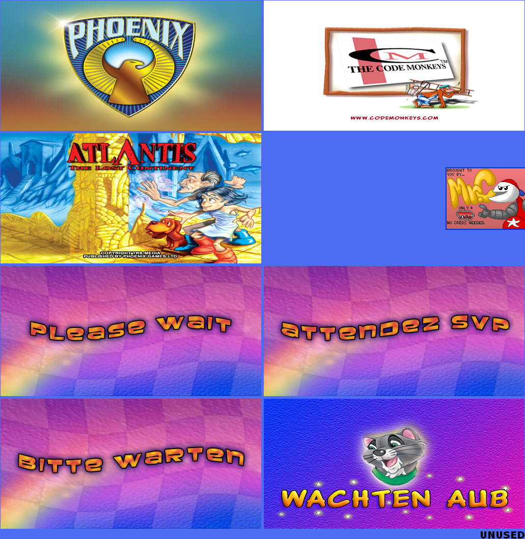 Atlantis: The Lost Continent (PAL) - Logos, Title, and Loading Screens
