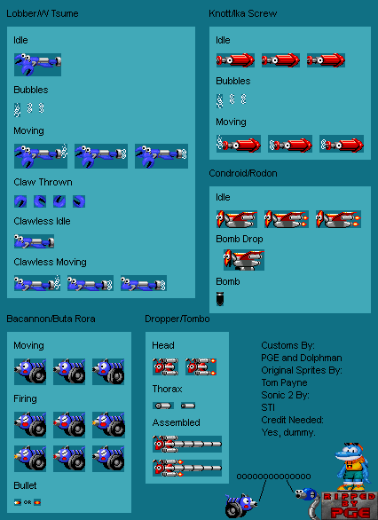 Sonic the Hedgehog Customs - Badniks (Tom Payne Archive - STH2-Style)