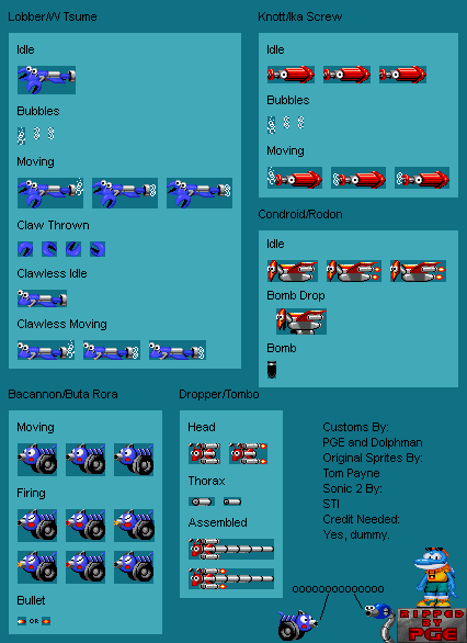 Badniks (Tom Payne Archive, Sonic 2-Style)