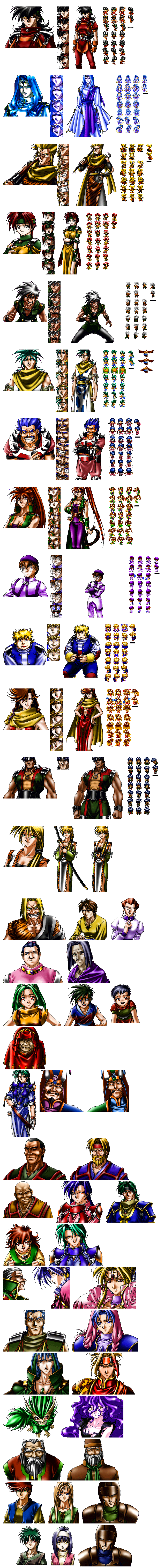 Alnam no Kiba - Juuzoku Juuni Shinto Densetsu (JPN) - Character Sprites