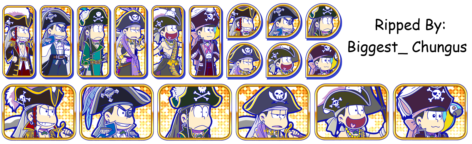 Osomatsu-san Hesokuri Wars: Battle of the NEETs - Set Icons (Pirates)