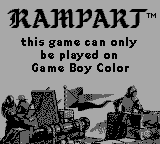 Rampart - Game Boy Error Message