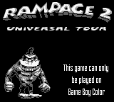 Rampage 2: Universal Tour - Game Boy Error Message