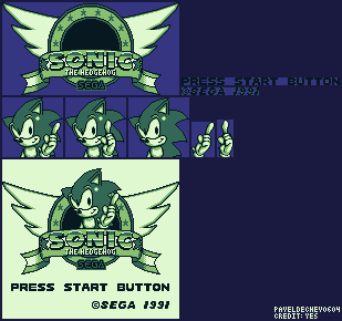 Sonic 1 Title Screen (Game Boy-Style)