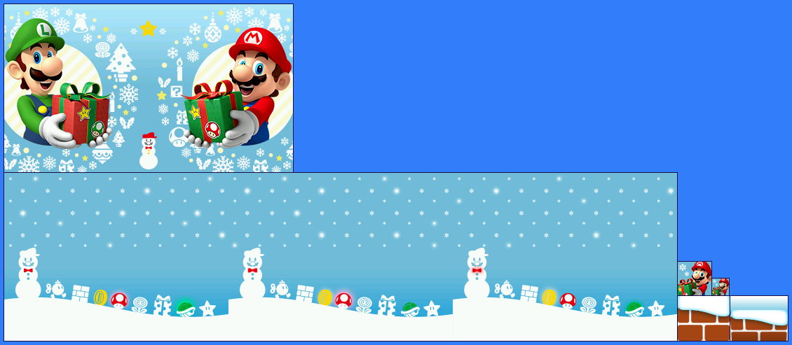 Nintendo 3DS Themes - Mario's Winter Wonderland/Happy Holidays with Mario & Luigi