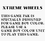 Xtreme Wheels - Game Boy Error Message