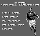 Zidane Football Generation - Game Boy Error Message
