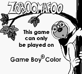 Zoboomafoo: Playtime in Zobooland - Game Boy Error Message