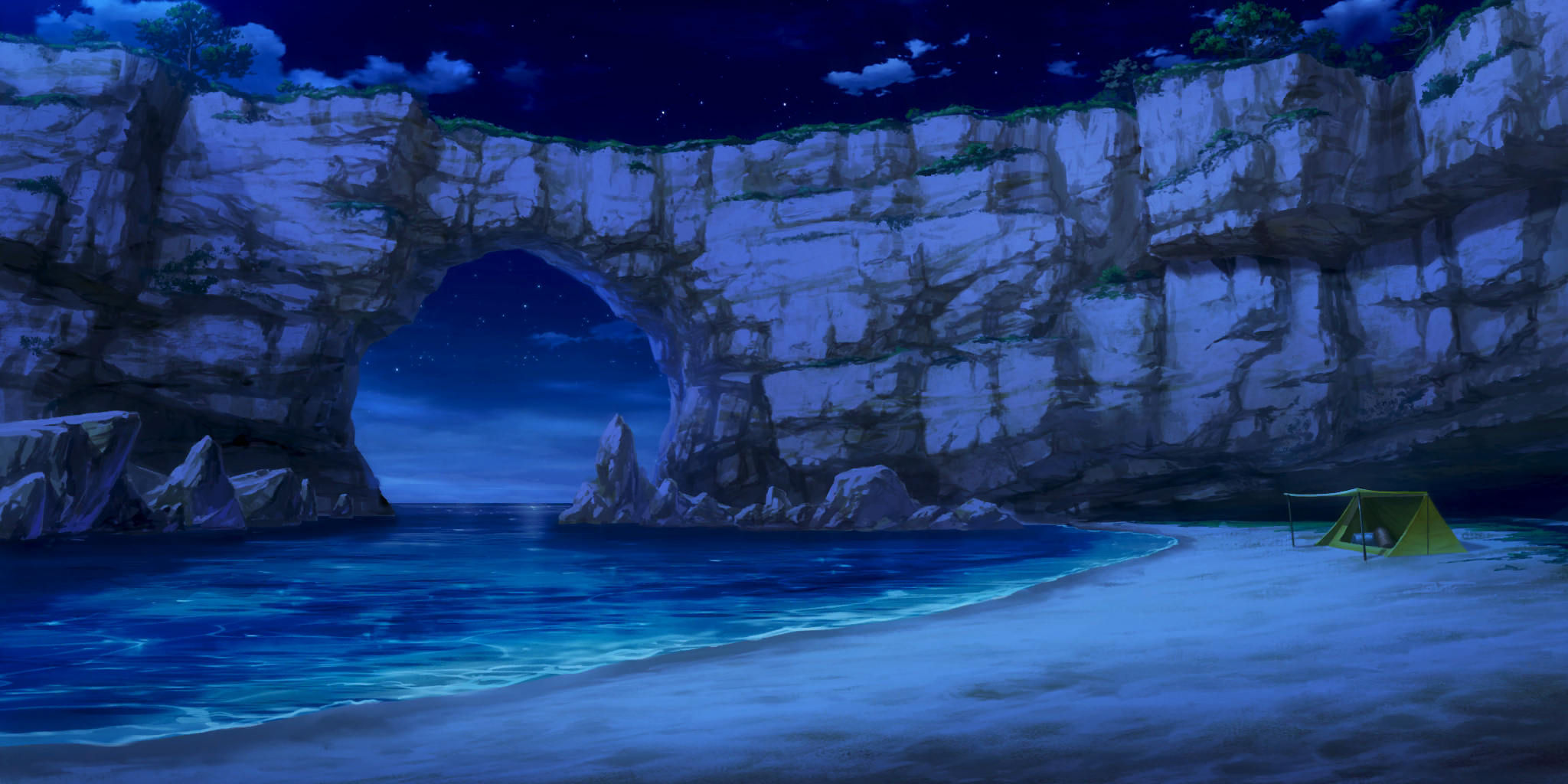 Gensokyo Beach (Cove, Night)