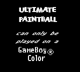 Ultimate Paintball - Game Boy Error Message