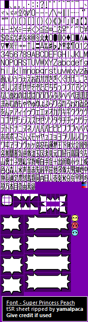 Super Princess Peach - Font