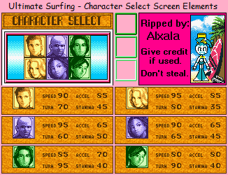 Character Select Screen Elements