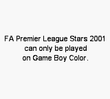 The F.A. Premier League Stars 2001 - Game Boy Error Message