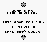 JumpStart Dino Adventure Field Trip - Game Boy Error Message