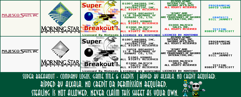 Company Logos, Game Title & Credits