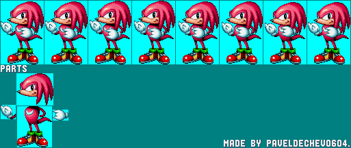 Sonic the Hedgehog Customs - Knuckles (Chaotix Title Screen, Mania-Style)