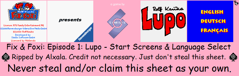 Fix & Foxi: Episode 1: Lupo - Start Screens & Language Select