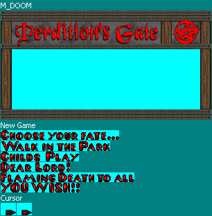 Perdition's Gate (DOOM II) - Menu