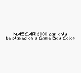 NASCAR 2000 - Game Boy Error Message
