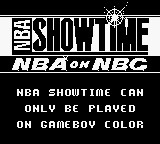 NBA Showtime: NBA on NBC - Game Boy Error Message