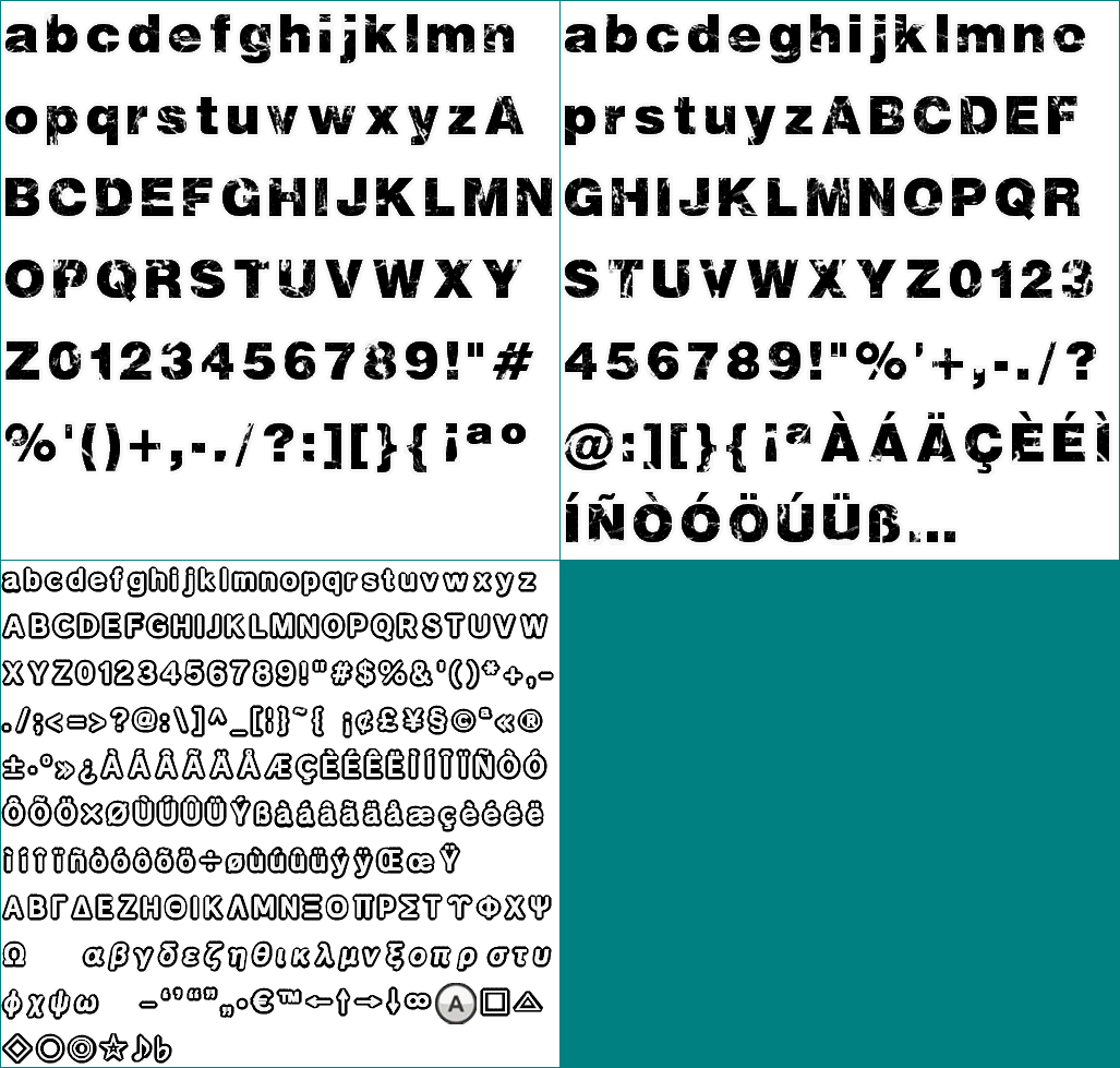 Font (NTSC & PAL)