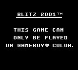 NFL Blitz 2001 - Game Boy Error Message