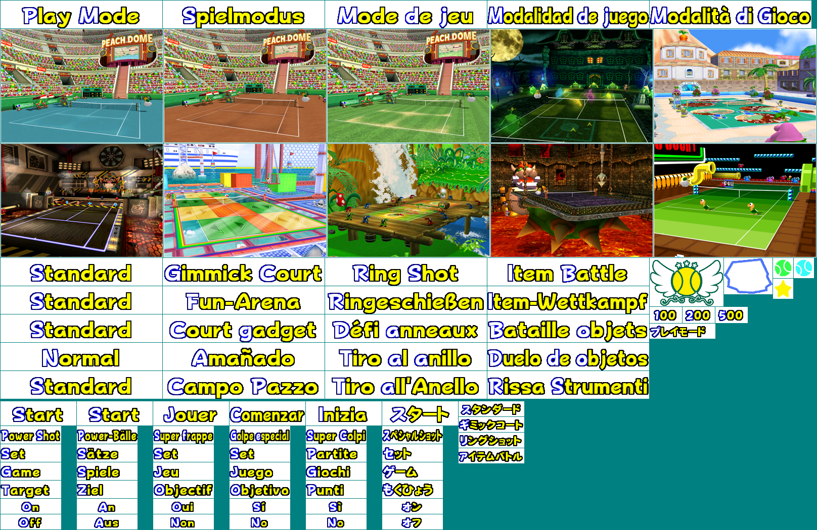 Mario Power Tennis - Final Settings