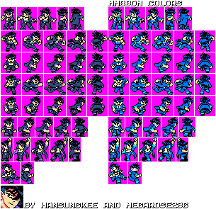 Kunio-Kun / River City Customs - Riki (Mega Man 8-bit Deathmatch-Style)
