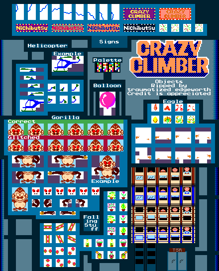 Crazy Climber - Objects