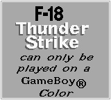 F-18 Thunder Strike - Game Boy Error Message