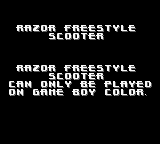 Razor Freestyle Scooter - Game Boy Error Message