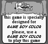 Robin Hood - Game Boy Error Message