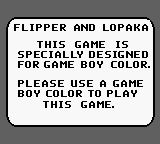 Flipper & Lopaka - Game Boy Error Message