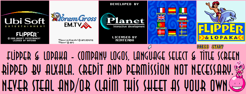 Flipper & Lopaka - Company Logos, Language Select & Title Screen