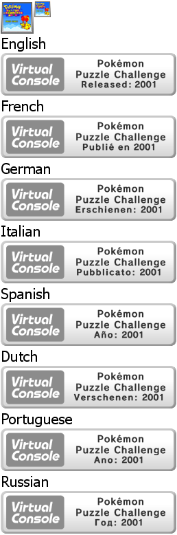 Virtual Console - Pokémon Puzzle Challenge