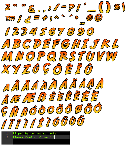 LEGO Indiana Jones: The Original Adventures - Font