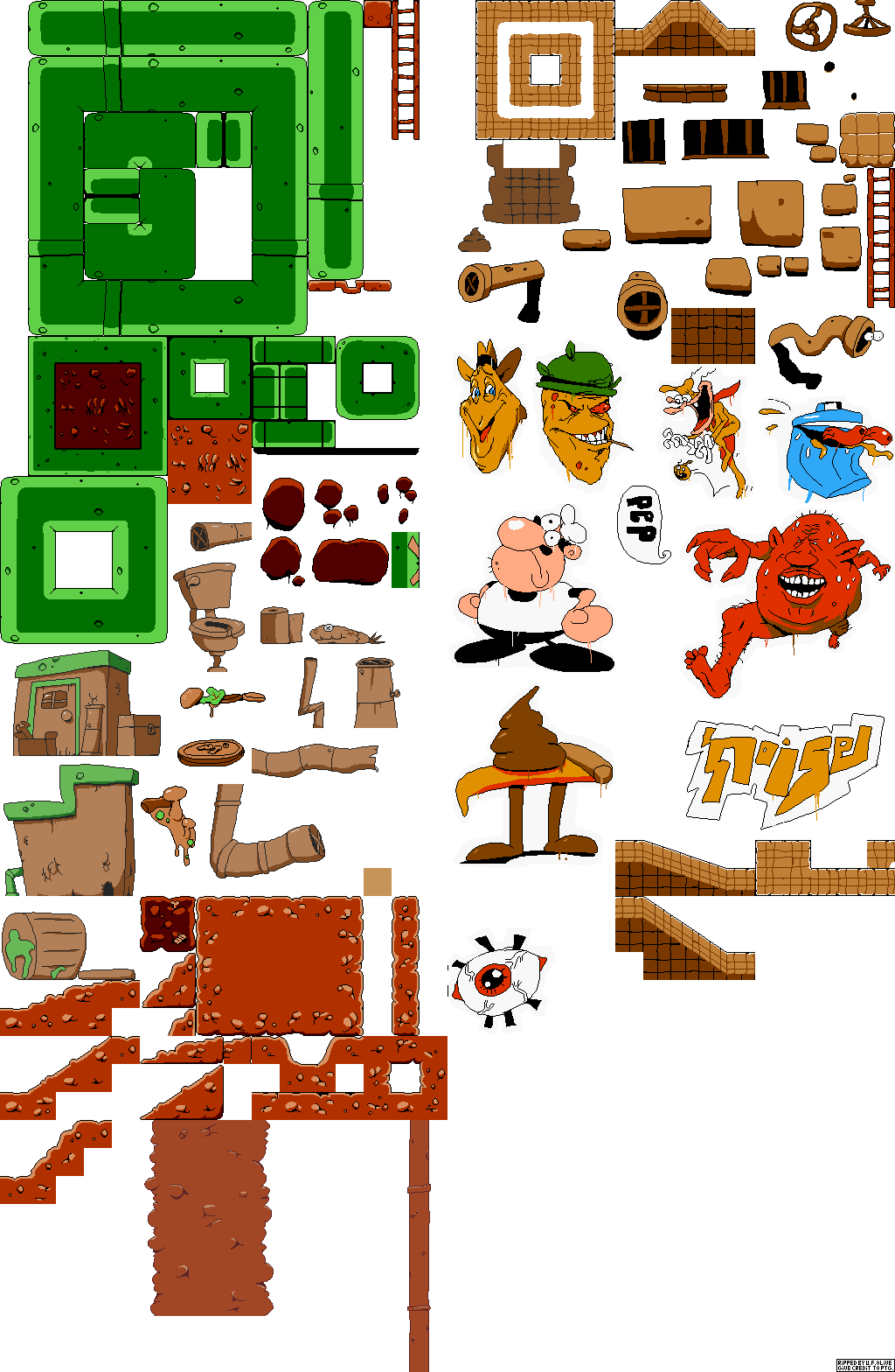 Pizza Tower - Oh Shit! Tileset