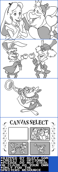 Alice no Paint Adventure (JPN) - Coloring Mode Drawings