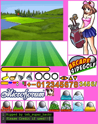 Arcade Side Golf (J2ME) - Menu & HUD Elements