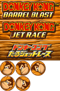 Donkey Kong Barrel Blast / Donkey Kong Jet Race - Save Icon & Banner